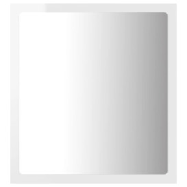 LED Bathroom Mirror High Gloss White 40x8.5x37 cm Acrylic - thumbnail 3