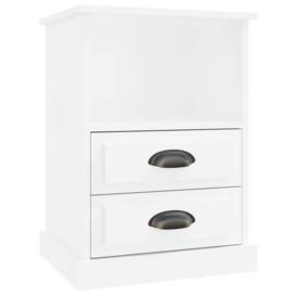 Bedside Cabinet High Gloss White 43x36x60 cm - thumbnail 2