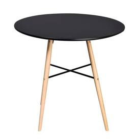Dining Table MDF Round Black - thumbnail 3