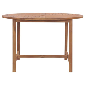 Garden Dining Table Ã˜110x75 cm Solid Wood Teak - thumbnail 2