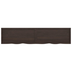 Wall Shelf Dark Grey 220x50x(2-6) cm Treated Solid Wood Oak - thumbnail 3