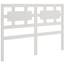 Bed Headboard White 165.5x4x100 cm Solid Wood Pine - thumbnail 2