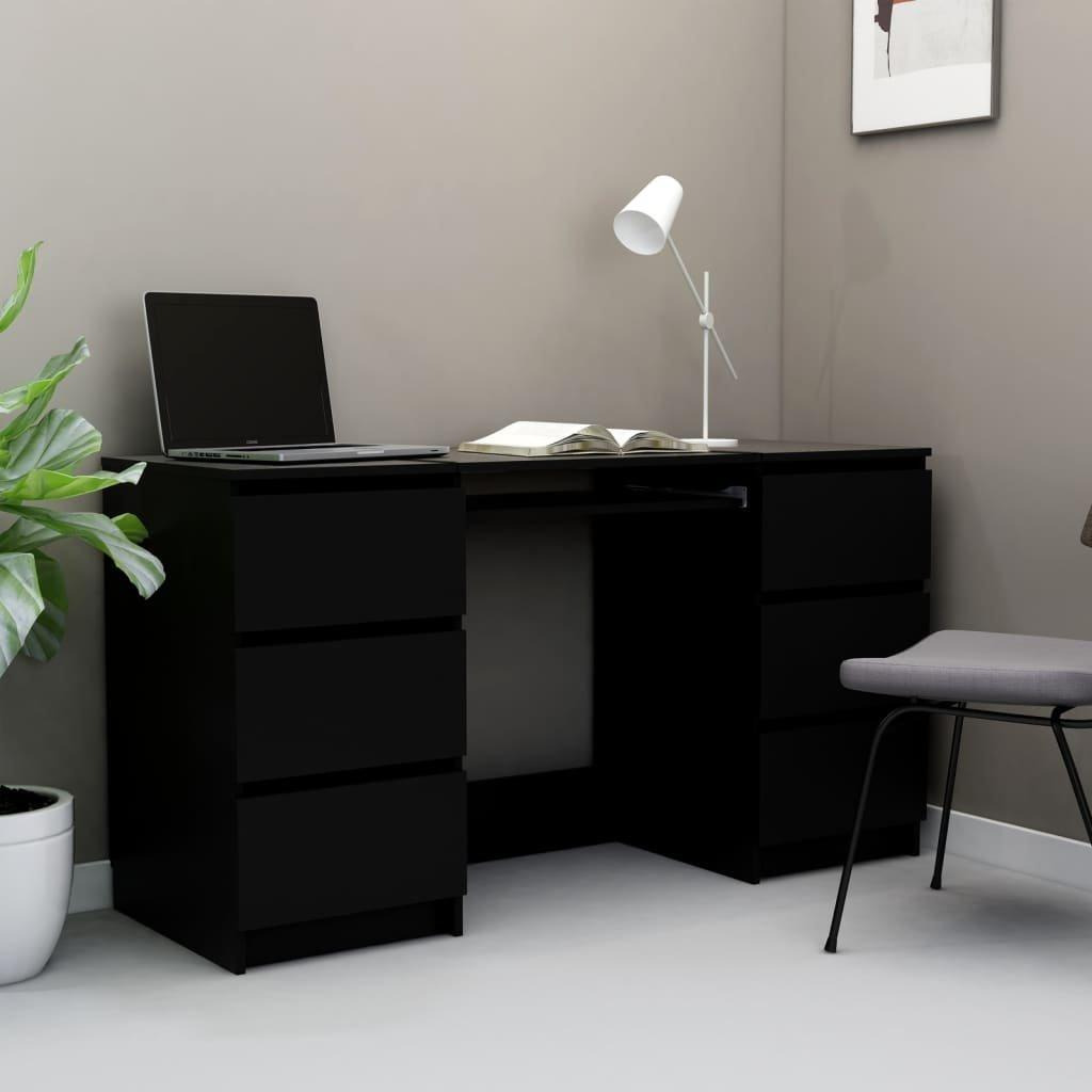 Writing Desk Black 140x50x77 cm Engineered Wood - image 1