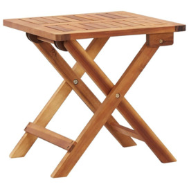Folding Garden Coffee Table 40x40x40 cm Solid Acacia Wood - thumbnail 1