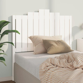 Bed Headboard White 106x4x110 cm Solid Wood Pine