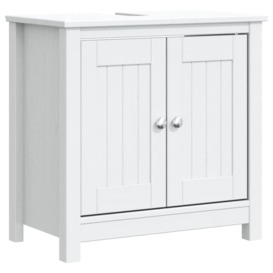 Bathroom Sink Cabinet BERG White 60x34x59 cm Solid Wood Pine - thumbnail 2