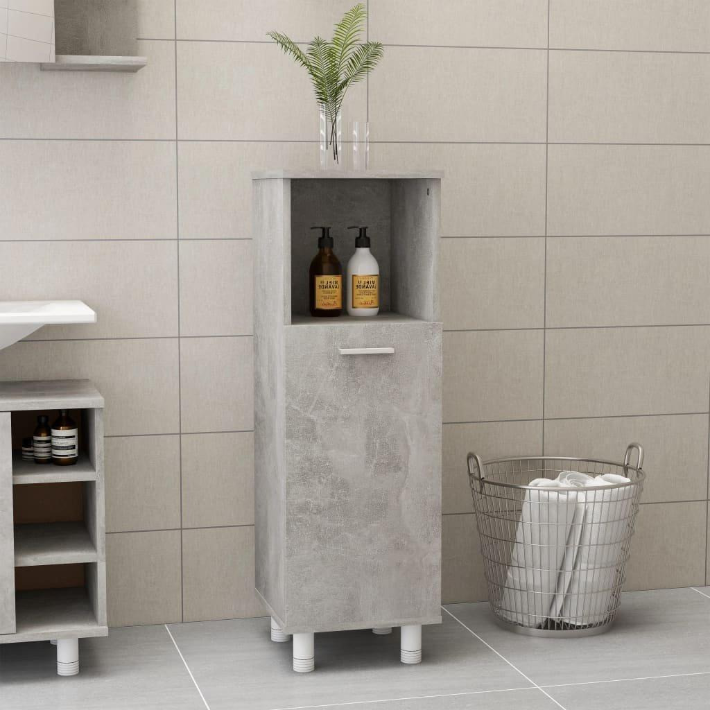 Bathroom Cabinet Concrete Grey 30x30x95 cm Engineered Wood - image 1