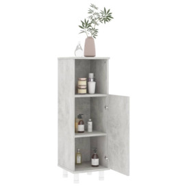 Bathroom Cabinet Concrete Grey 30x30x95 cm Engineered Wood - thumbnail 3