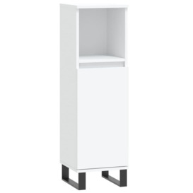 Bathroom Cabinet White 30x30x100 cm Engineered Wood - thumbnail 2