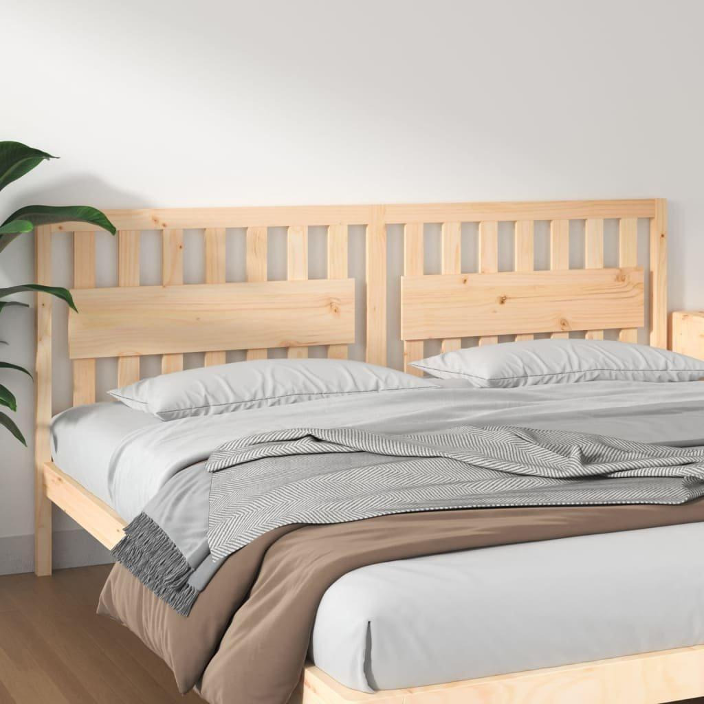 Bed Headboard 205.5x4x100 cm Solid Wood Pine - image 1