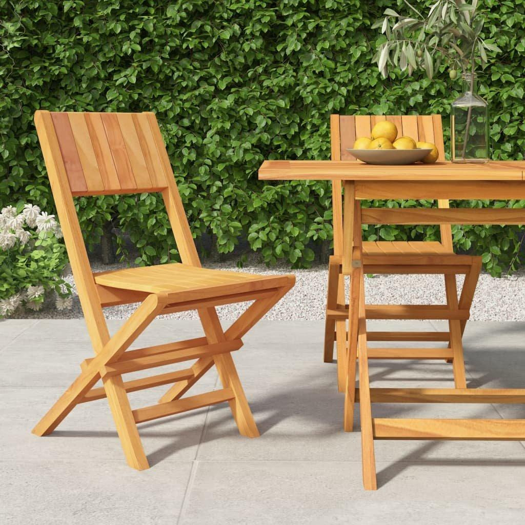 Folding Garden Chairs 2 pcs 47x61x90 cm Solid Wood Teak - image 1