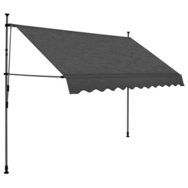 Manual Retractable Awning with LED 300 cm Anthracite - thumbnail 2