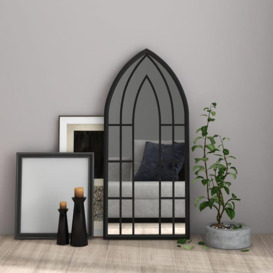 Mirror Black 100x45 cm Iron for Indoor Use - thumbnail 1