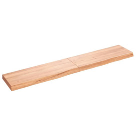 Wall Shelf Light Brown 160x30x(2-6) cm Treated Solid Wood Oak