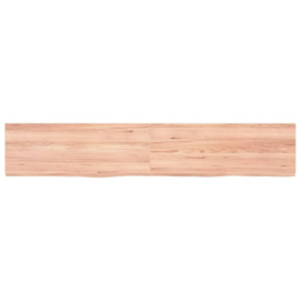 Wall Shelf Light Brown 160x30x(2-6) cm Treated Solid Wood Oak - thumbnail 2