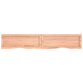 Wall Shelf Light Brown 160x30x(2-6) cm Treated Solid Wood Oak - thumbnail 3