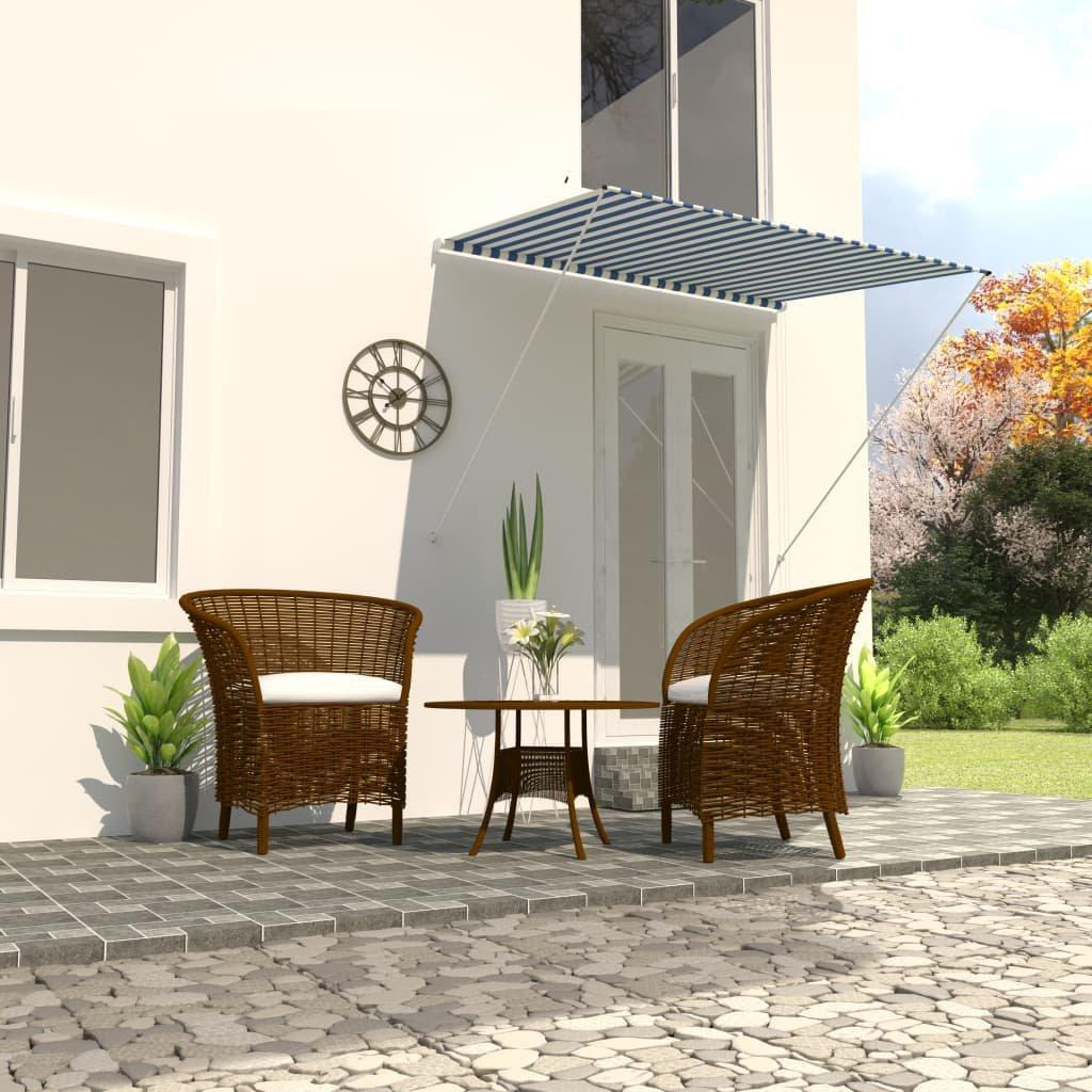 Retractable Awning 200x150 cm Blue and White - image 1