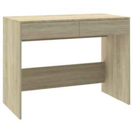 Desk Sonoma Oak 101x50x76.5 cm Engineered Wood - thumbnail 2
