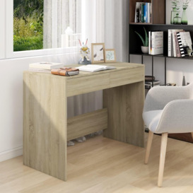 Desk Sonoma Oak 101x50x76.5 cm Engineered Wood - thumbnail 1