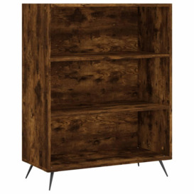 Bookcase Smoked Oak 69.5x32.5x90 cm Engineered Wood - thumbnail 2