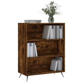 Bookcase Smoked Oak 69.5x32.5x90 cm Engineered Wood - thumbnail 3