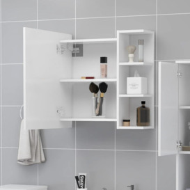 Bathroom Mirror Cabinet White 62.5x20.5x64 cm Engineered Wood - thumbnail 3