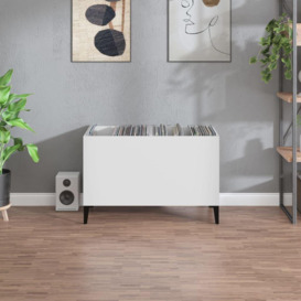 Record Cabinet White 74.5x38x48 cm Engineered Wood - thumbnail 3