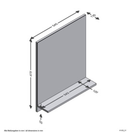 FMD Wall-mounted Mirror with Shelf 54.5x13.5x67.5 cm Artisan Oak - thumbnail 2