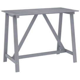 Garden Bar Table Grey 140x70x104 cm Solid Acacia Wood - thumbnail 1