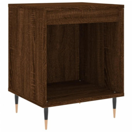 Bedside Cabinet Brown Oak 40x35x50 cm Engineered Wood - thumbnail 2