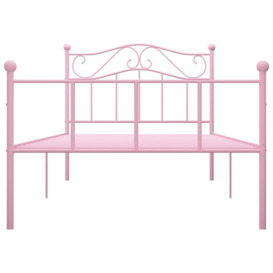 Bed Frame Pink Metal 90x200 cm - thumbnail 3
