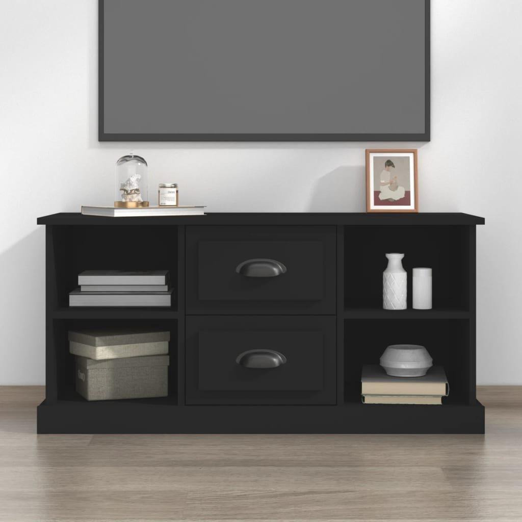 TV Cabinet Black 99.5x35.5x48 cm Engineered Wood - image 1