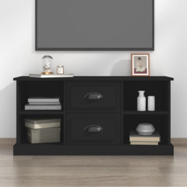 TV Cabinet Black 99.5x35.5x48 cm Engineered Wood - thumbnail 1