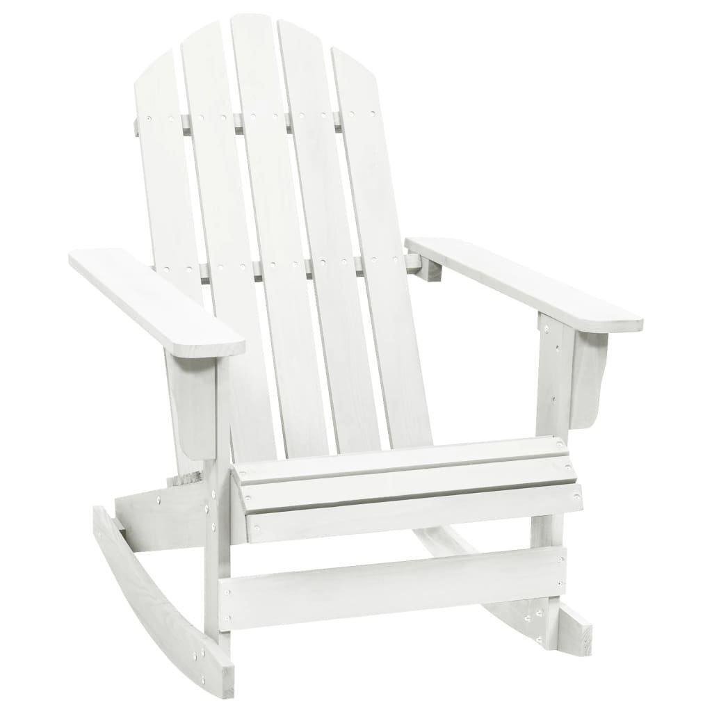 Garden Rocking Chair Wood White - image 1