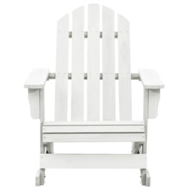 Garden Rocking Chair Wood White - thumbnail 2