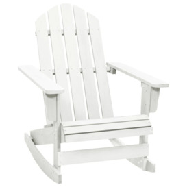 Garden Rocking Chair Wood White - thumbnail 1