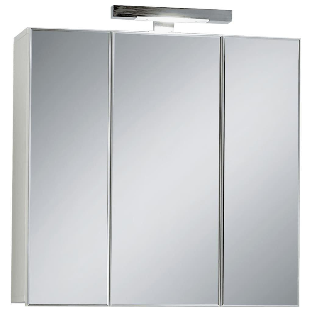 FMD Mirrored Bathroom Cabinet 70x19x67.6 cm White - image 1