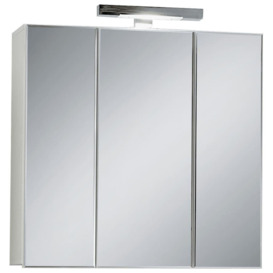 FMD Mirrored Bathroom Cabinet 70x19x67.6 cm White