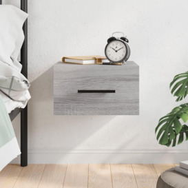 Wall-mounted Bedside Cabinet Grey Sonoma 35x35x20 cm