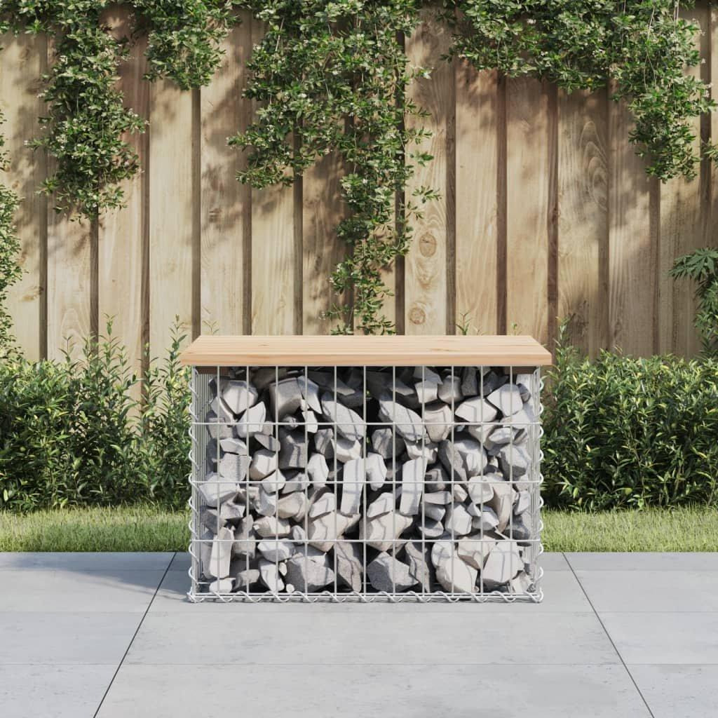 Garden Bench Gabion Design 63x44x42 cm Solid Wood Pine - image 1