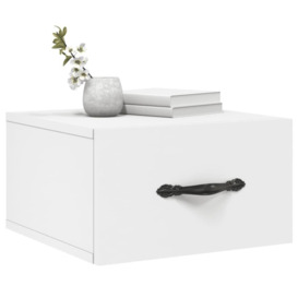 Wall-mounted Bedside Cabinet White 35x35x20 cm - thumbnail 3