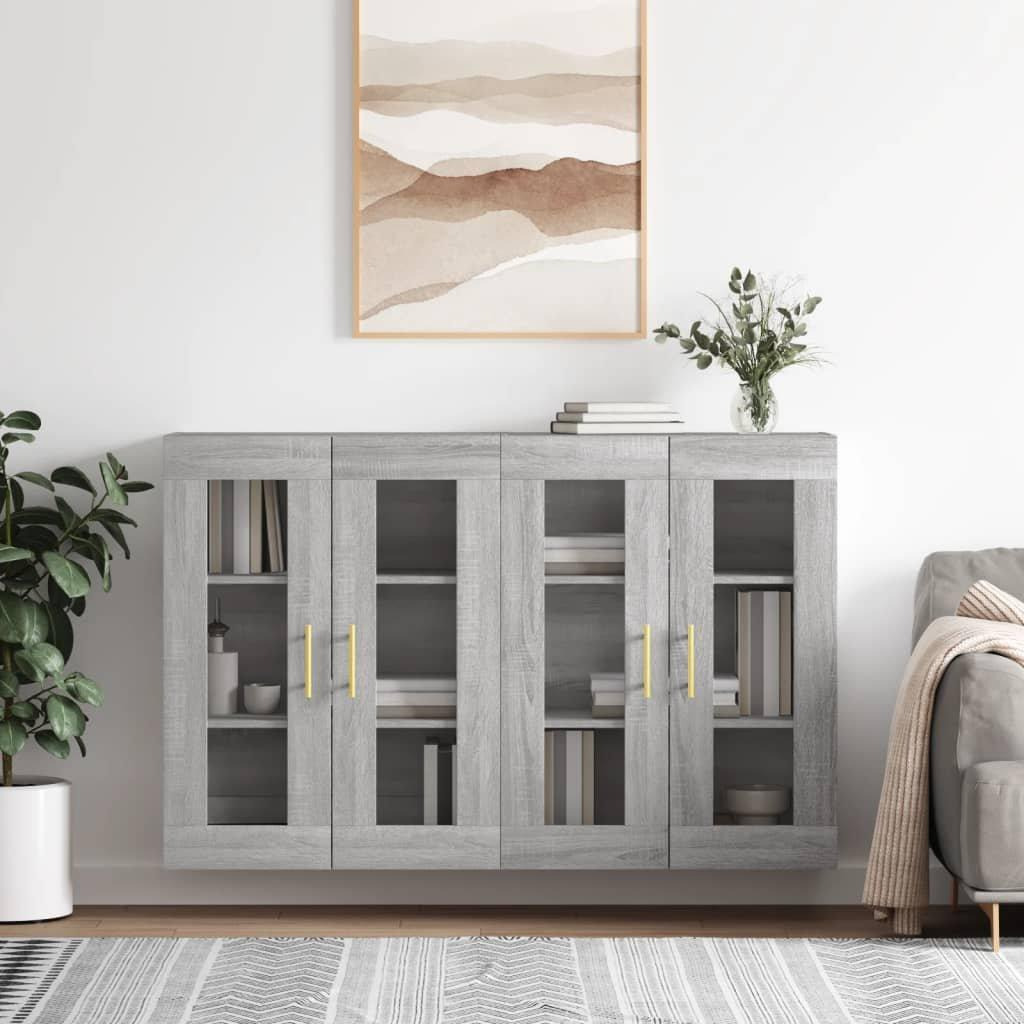 Wall Mounted Cabinets 2 pcs Grey Sonoma Engineered Wood - image 1