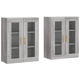 Wall Mounted Cabinets 2 pcs Grey Sonoma Engineered Wood - thumbnail 2
