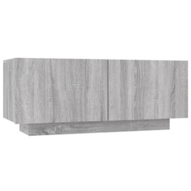 TV Cabinet Grey Sonoma 100x35x40 cm Engineered Wood - thumbnail 2