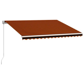 Manual Retractable Awning 450x300 cm Orange and Brown - thumbnail 2