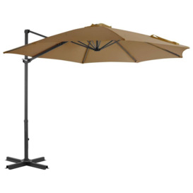 Outdoor Umbrella with Portable Base Taupe - thumbnail 2