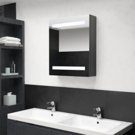 LED Bathroom Mirror Cabinet Grey 50x14x60 cm - thumbnail 1