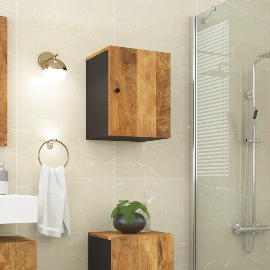 Bathroom Wall Cabinet 38x33x48 cm Solid Wood Mango - image 1