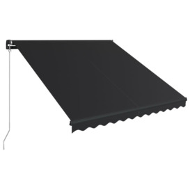 Manual Retractable Awning with LED 300x250 cm Anthracite - thumbnail 3