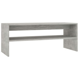 Coffee Table Concrete Grey 100x40x40 cm Engineered Wood - thumbnail 3